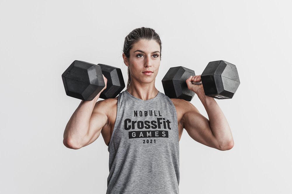 NOBULL Crossfit Games® 2021 High-Neck Tank Üstleri Bayan - Gri - Turkiye (VIB-293850)